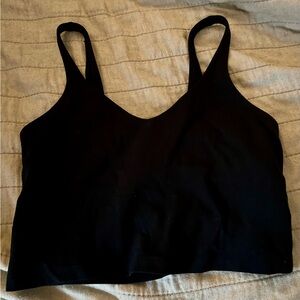 lululemon Black V-Neck Crop Top